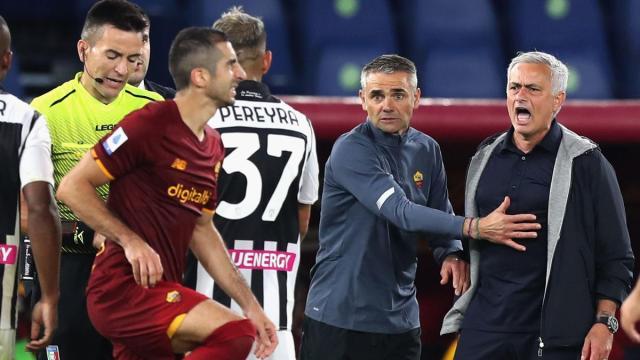 1632443879119053029.jpg 罗马惨胜,队长染红停赛 穆帅气炸,直骂裁判荒唐